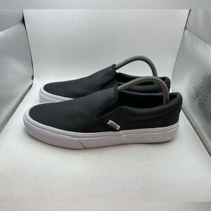 Vans Black Slip-On Loafers with White Sole